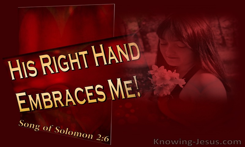 Song of Solomon 2-6 His Right Hand Embraces Me (yellow)
